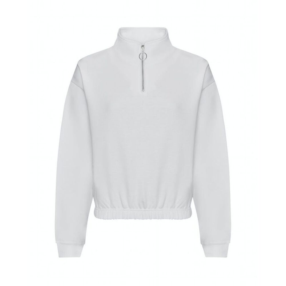 Awdis Womens/Ladies Cropped Sweatshirt / Arctic White